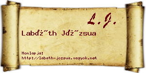 Labáth Józsua névjegykártya